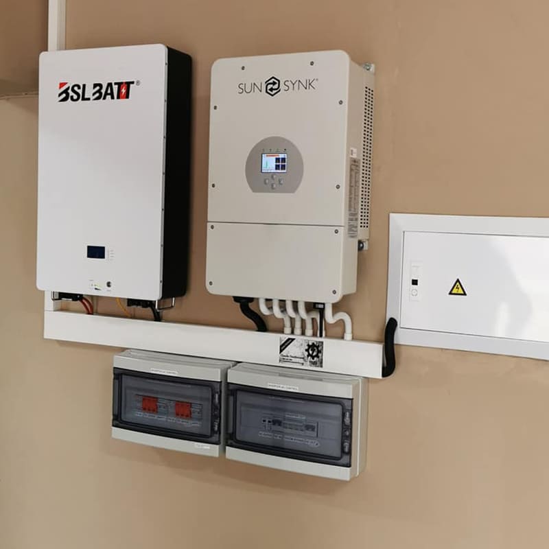 Projects home battery backup system, solar power system
