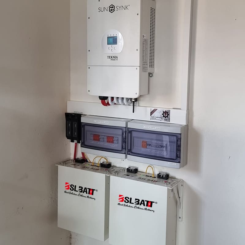 Projects home battery backup system, solar power system