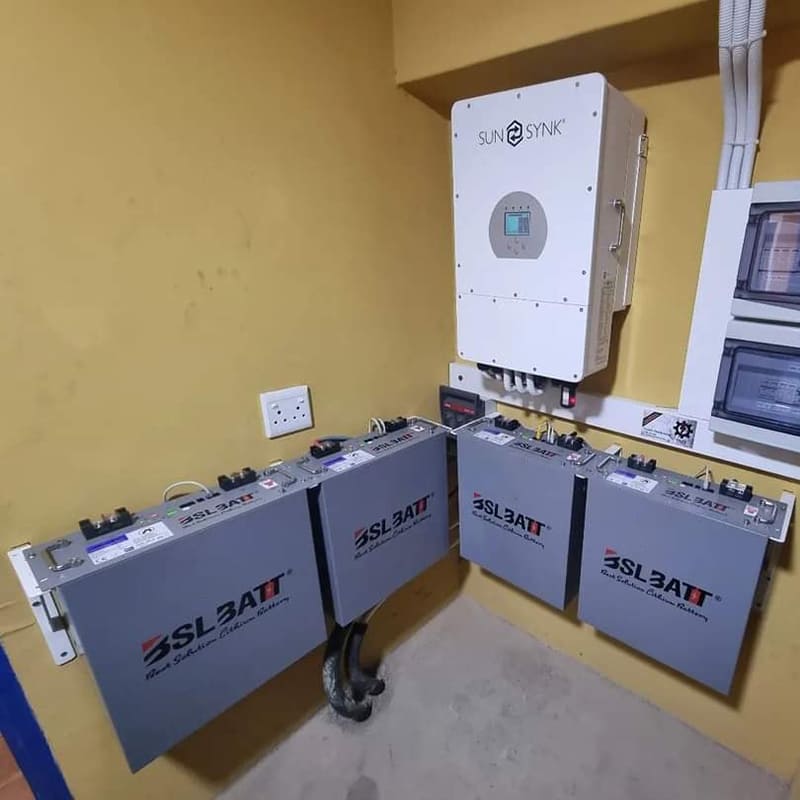 Projects home battery backup system, solar power system