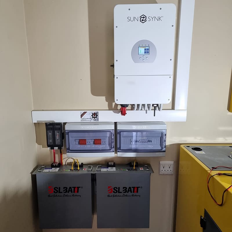 Projects home battery backup system, solar power system